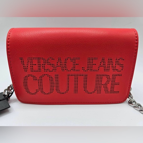 Versace Jeans Couture Red Logo Shoulder Bag - Picture 1 of 14